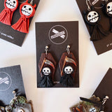 coffin reaper earrings
