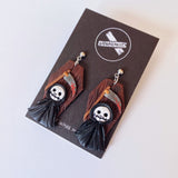 coffin reaper earrings
